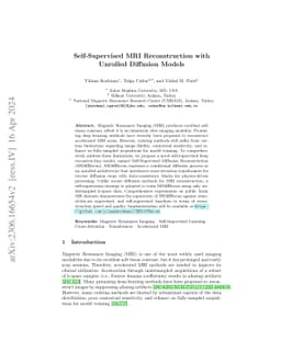 Self-Supervised MRI Reconstruction with Unrolled Diffusion Models