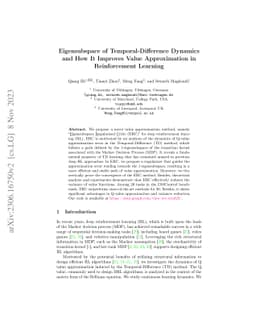 Eigensubspace of Temporal-Difference Dynamics and How It Improves Value
  Approximation in Reinforcement Learning