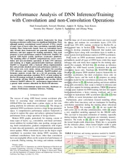 Performance Analysis of DNN Inference/Training with Convolution and
  non-Convolution Operations