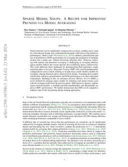 Sparse Model Soups: A Recipe for Improved Pruning via Model Averaging