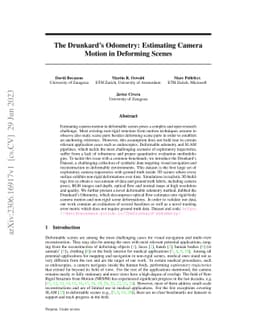 The Drunkard's Odometry: Estimating Camera Motion in Deforming Scenes