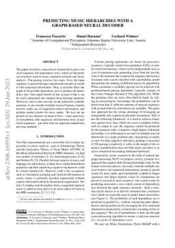 Predicting Music Hierarchies with a Graph-Based Neural Decoder