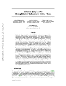 Diffusion-Jump GNNs: Homophiliation via Learnable Metric Filters