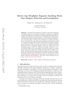 Detect Any Deepfakes: Segment Anything Meets Face Forgery Detection and
  Localization