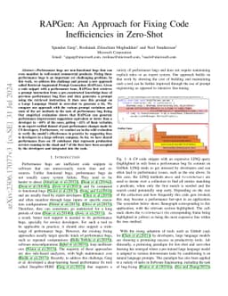 RAPGen: An Approach for Fixing Code Inefficiencies in Zero-Shot