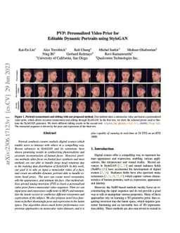 PVP: Personalized Video Prior for Editable Dynamic Portraits using
  StyleGAN