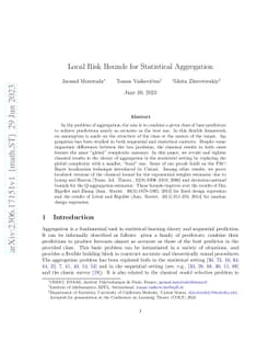 Local Risk Bounds for Statistical Aggregation