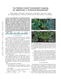 Can Machines Garden? Systematically Comparing the AlphaGarden vs.
  Professional Horticulturalists