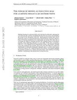 The power of motifs as inductive bias for learning molecular
  distributions