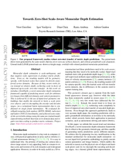 Towards Zero-Shot Scale-Aware Monocular Depth Estimation