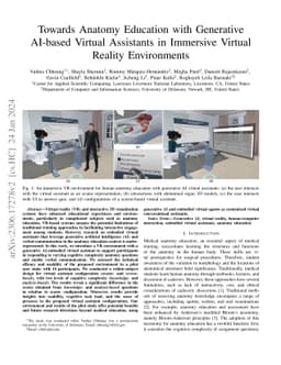 Towards Anatomy Education with Generative AI-based Virtual Assistants in
  Immersive Virtual Reality Environments