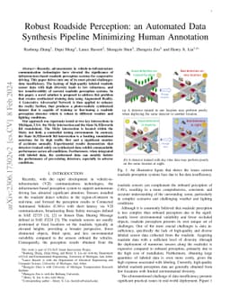 Robust Roadside Perception: an Automated Data Synthesis Pipeline
  Minimizing Human Annotation