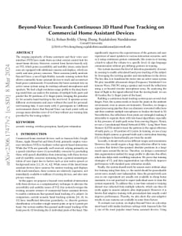 Beyond-Voice: Towards Continuous 3D Hand Pose Tracking on Commercial
  Home Assistant Devices