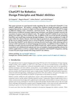 ChatGPT for Robotics: Design Principles and Model Abilities