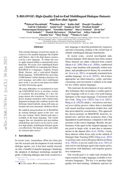 X-RiSAWOZ: High-Quality End-to-End Multilingual Dialogue Datasets and
  Few-shot Agents