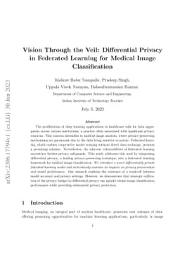 Vision Through the Veil: Differential Privacy in Federated Learning for
  Medical Image Classification