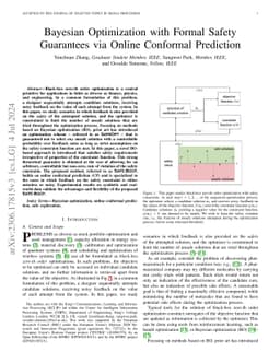 Bayesian Optimization with Formal Safety Guarantees via Online Conformal
  Prediction