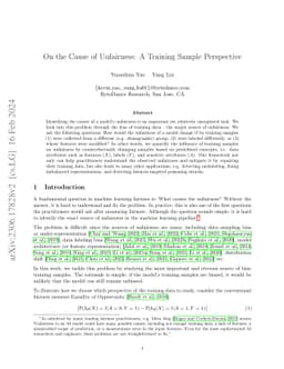 On the Cause of Unfairness: A Training Sample Perspective