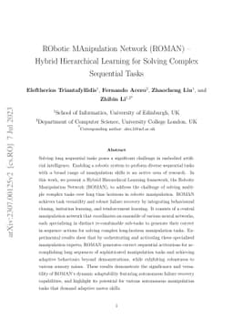 RObotic MAnipulation Network (ROMAN) $\unicode{x2013}$ Hybrid
  Hierarchical Learning for Solving Complex Sequential Tasks