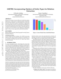 iMETRE: Incorporating Markers of Entity Types for Relation Extraction