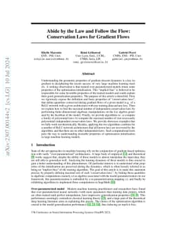 Abide by the Law and Follow the Flow: Conservation Laws for Gradient
  Flows
