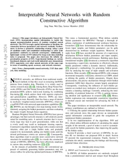 Interpretable Neural Networks with Random Constructive Algorithm