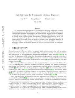 Safe Screening for Unbalanced Optimal Transport