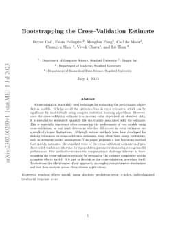 Bootstrapping the Cross-Validation Estimate