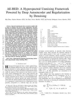AE-RED: A Hyperspectral Unmixing Framework Powered by Deep Autoencoder
  and Regularization by Denoising