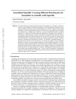 Assembled-OpenML: Creating Efficient Benchmarks for Ensembles in AutoML
  with OpenML