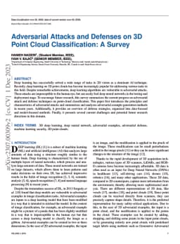 Adversarial Attacks and Defenses on 3D Point Cloud Classification: A
  Survey