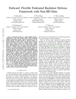 Fedward: Flexible Federated Backdoor Defense Framework with Non-IID Data