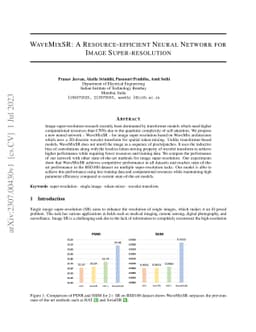 WaveMixSR: A Resource-efficient Neural Network for Image
  Super-resolution