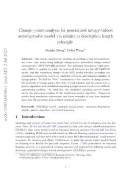 Change-points analysis for generalized integer-valued autoregressive
  model via minimum description length principle