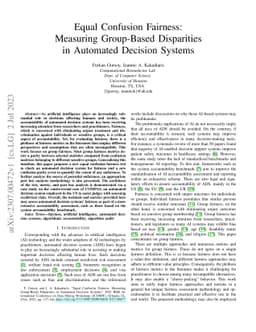 Equal Confusion Fairness: Measuring Group-Based Disparities in Automated
  Decision Systems