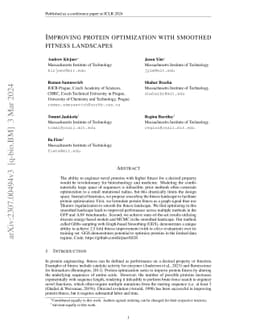 Improving Protein Optimization with Smoothed Fitness Landscapes