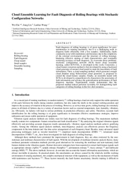 Cloud Ensemble Learning for Fault Diagnosis of Rolling Bearings with
  Stochastic Configuration Networks