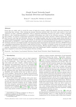 Graph Neural Networks based Log Anomaly Detection and Explanation