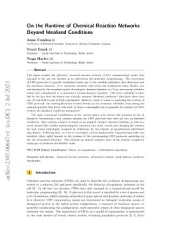 On the Runtime of Chemical Reaction Networks Beyond Idealized Conditions