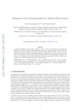 Minimum Levels of Interpretability for Artificial Moral Agents
