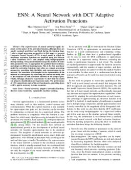 ENN: A Neural Network with DCT Adaptive Activation Functions