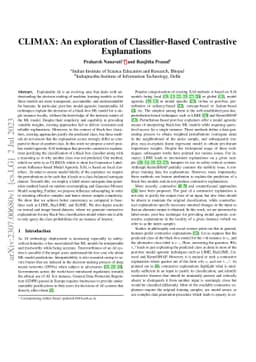 CLIMAX: An exploration of Classifier-Based Contrastive Explanations