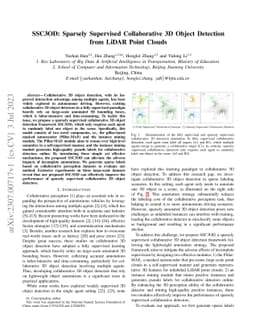 SSC3OD: Sparsely Supervised Collaborative 3D Object Detection from LiDAR
  Point Clouds