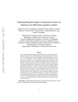 Understanding the impact of numerical solvers on inference for
  differential equation models