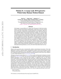 Motion-X: A Large-scale 3D Expressive Whole-body Human Motion Dataset