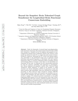 Beyond the Snapshot: Brain Tokenized Graph Transformer for Longitudinal
  Brain Functional Connectome Embedding