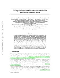Fixing confirmation bias in feature attribution methods via semantic
  match
