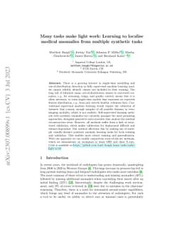 Many tasks make light work: Learning to localise medical anomalies from
  multiple synthetic tasks