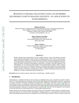 Bayesian variable selection using an informed reversible jump in imaging
  genetics: an application to schizophrenia