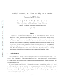 Reliever: Relieving the Burden of Costly Model Fits for Changepoint
  Detection